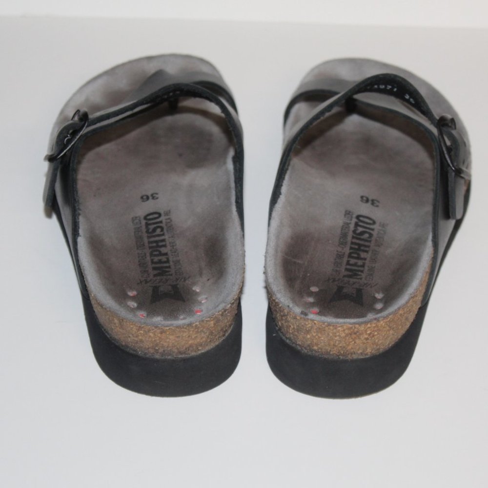Mephisto Sandals Women 36 = US 6 Leather Black_10